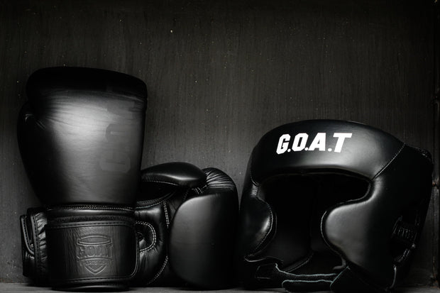 Black Pro Leather Headguard