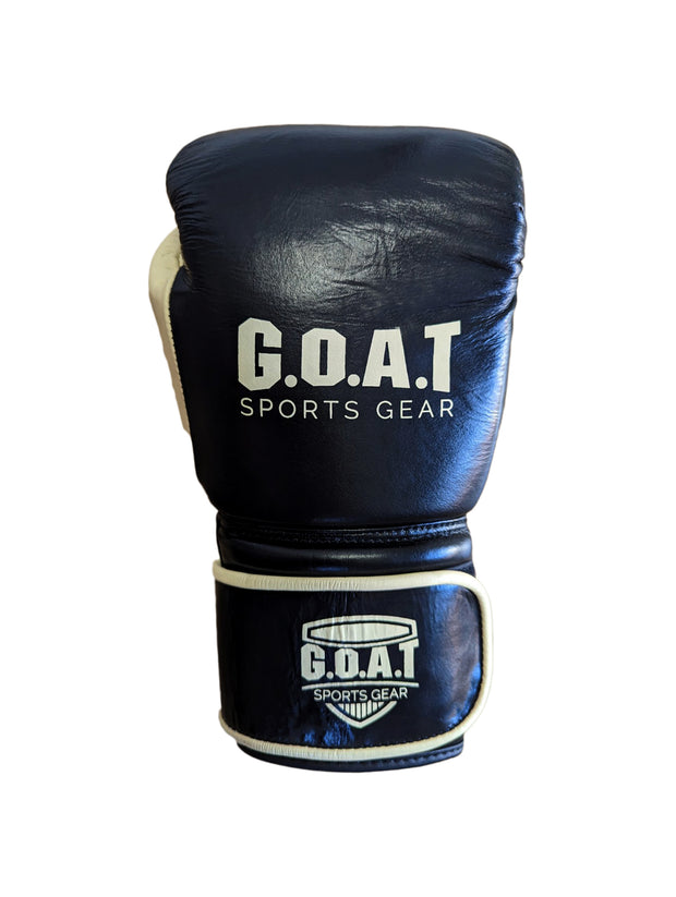 LEGACY - Black/Cream Leather Boxing Gloves
