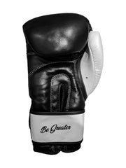 G.O.A.T Black & White - Leather Boxing Gloves