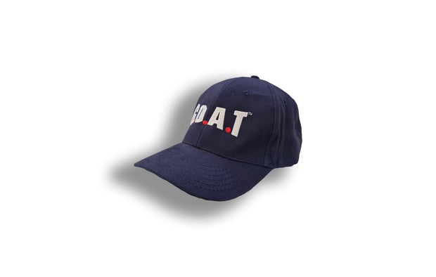 G.O.A.T Embroidered Baseball Cap - Navy Blue
