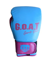 MIAMI - Pink/Blue Leather Boxing Gloves