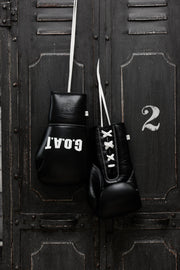 OLDSCHOOL Lace up - Black Full leather Boxing Gloves