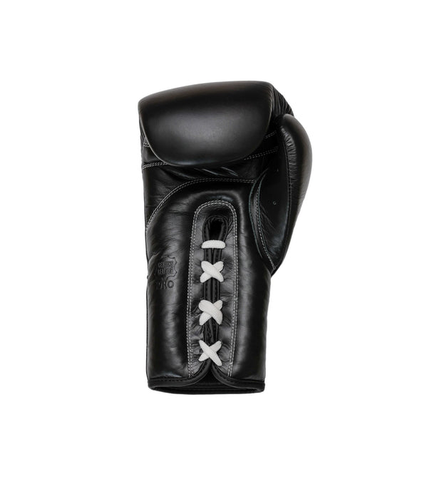 OLDSCHOOL Lace up - Black Full leather Boxing Gloves
