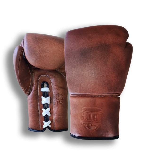 OLDSCHOOL Lace Up - Vintage Leather Boxing Gloves - Boxing 