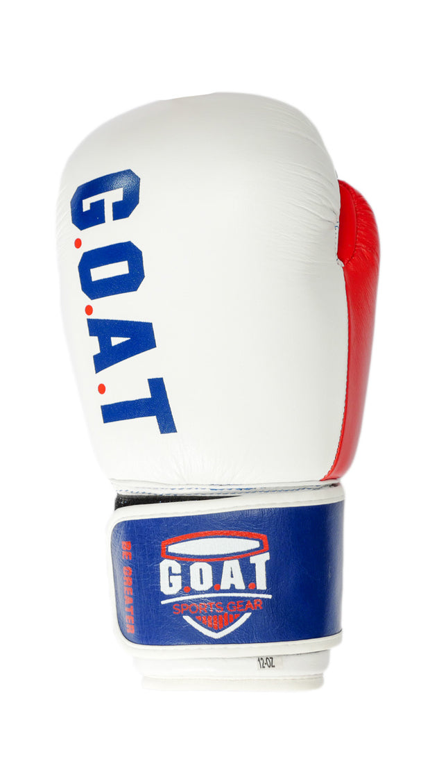 Red white and Blue -  Leather Boxing Gloves
