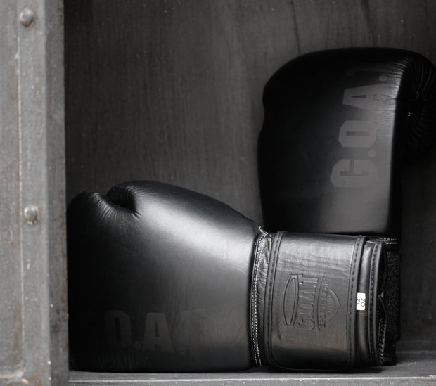 STEALTH - Black Leather Boxing Gloves